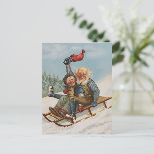 そりのカラフルヴィンテージ格言 ポストカード (スタンド正面)