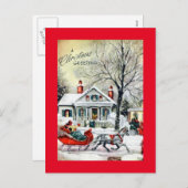 そりのクリスマスの挨拶 シーズンポストカード (正面/裏面)