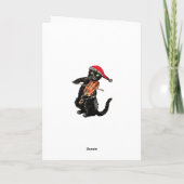 そりのクリスマスカードを持つ男の子 シーズンカード (裏面)