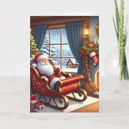 そりのサンタクロースのクリスマスカード シーズンカード