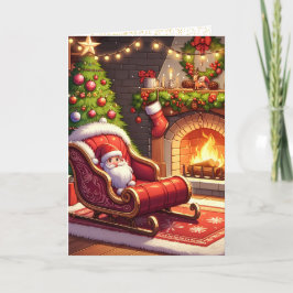 そりのサンタクロースのクリスマスカード シーズンカード