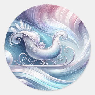 そりのステッカー ラウンドシール