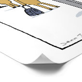 そりのセキュリティ – おもしろい Christmas Cartoon ポスター (角)