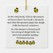 そりのベルの物語のクリスマスオーナメント付き格言 セラミックオーナメント (裏面)