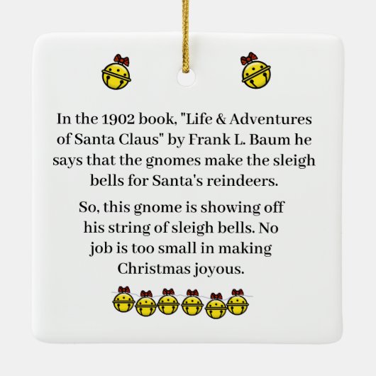 そりのベルの物語のクリスマスオーナメント付き格言 セラミックオーナメント (裏面)
