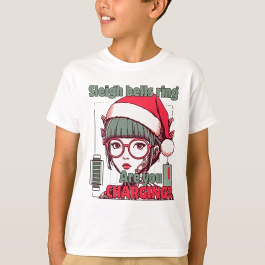 そりのベルリングや輪充電してる? Tシャツ (正面)