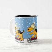そりのマグの小犬 ツートーンマグカップ (正面左)