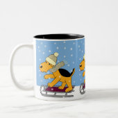 そりのマグの小犬 ツートーンマグカップ (左)