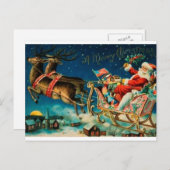 そりのヴィンテージサンタ シーズンポストカード (正面/裏面)