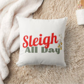 そりの一日中、クリスマス飾り枕 クッション (ブランケット)