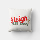 そりの一日中、クリスマス飾り枕 クッション (正面)
