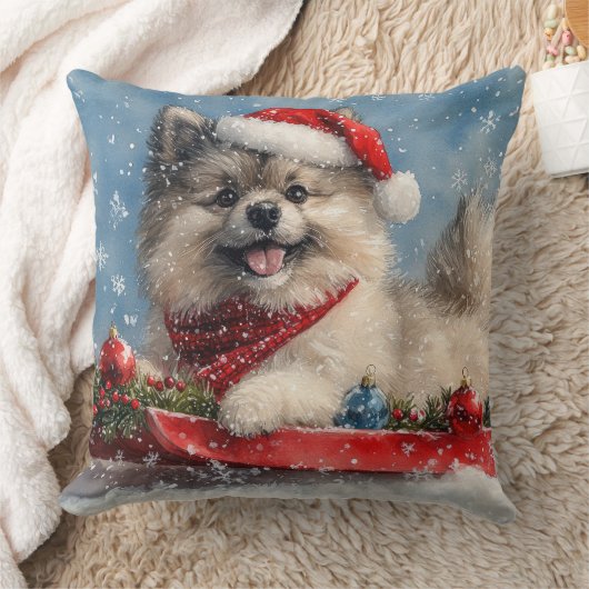 そりの中のケースホンド「雪が降るように」クリスマス クッション (ブランケット)