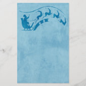 そりの乗車のクリスマスの文房具 便箋 (正面)