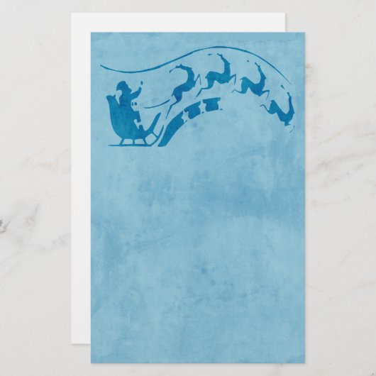 そりの乗車のクリスマスの文房具 便箋 (正面/裏面)