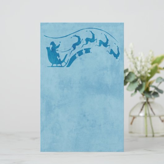 そりの乗車のクリスマスの文房具 便箋 (スタンド正面)