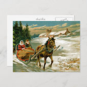 そりの乗車 シーズンポストカード (正面/裏面)