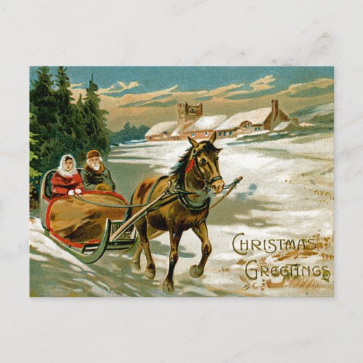 そりの乗車 シーズンポストカード (正面)