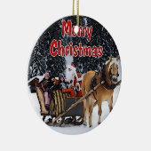 そりの乗車 セラミックオーナメント (右)