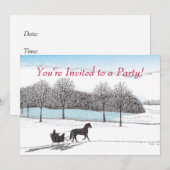 そりの乗車 招待状 (正面/裏面)