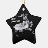 そりの引き手のクリスマスGCU セラミックオーナメント (左)