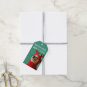 そりの毛よ気に!-フェスティバルドッグギフトラベル ギフトタグ (より糸付き)