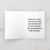 そりの鐘とハスキーの香りハスキーのクリスマス 箔シーズンカード (内側レイダウン)