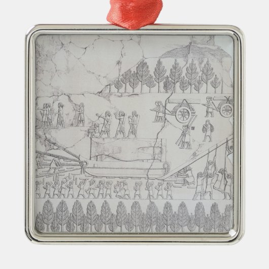 そりの飛んだBullを、から「動かしているアッシリア メタルオーナメント (正面)