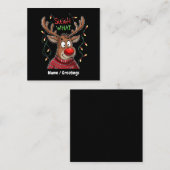 そりは何?笑わされるChristmas Customiza スクエア名刺 (正面/裏面)