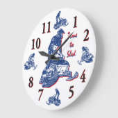 そりまでの時間-スノーモービル時計 ラージ壁時計 (傾斜)