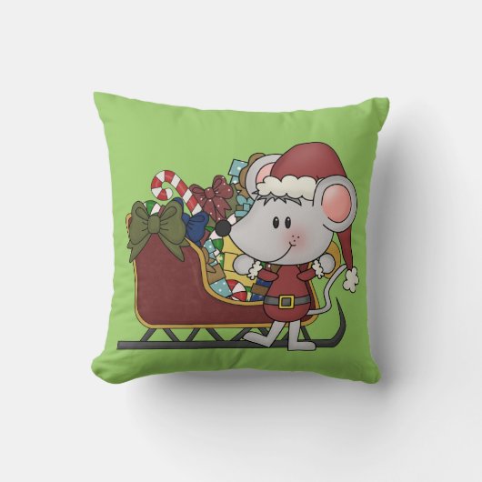 そりを持つサンタのマウス クッション (正面)