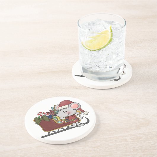 そりを持つサンタのマウス コースター (側面)