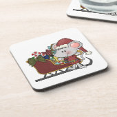 そりを持つサンタのマウス コースター (左側)