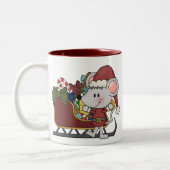 そりを持つサンタのマウス ツートーンマグカップ (左)