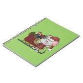 そりを持つサンタのマウス ノートブック (左側)