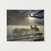 そりハスキー競走 タペストリー (正面(横))