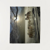 そりハスキー競走 タペストリー (正面)