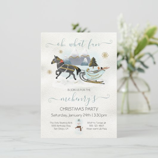 そり乗り馬クリスマスパーティー 招待状 (スタンド正面)