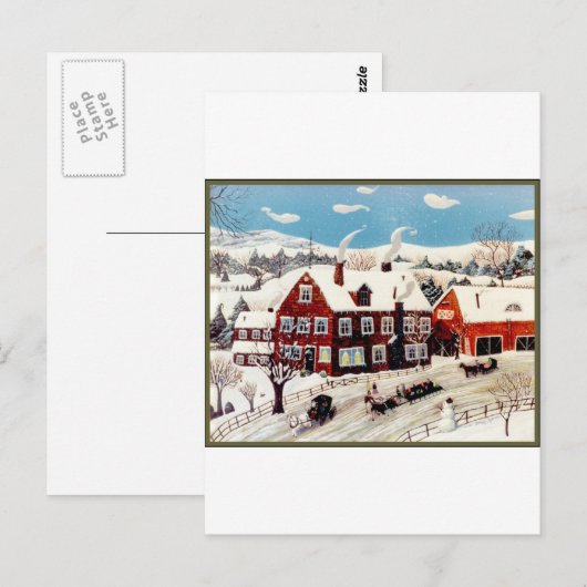 そり乗り ポストカード (正面/裏面)