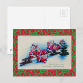 そり乗馬の子供 ポストカード (正面/裏面)