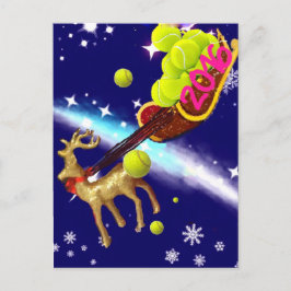 そり付きクリスマスシカ シーズンポストカード