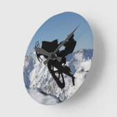 そり山の時計 ラウンド壁時計 (傾斜)