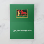 そり鐘のロッキー山脈の馬のクリスマス シーズンカード (内部)