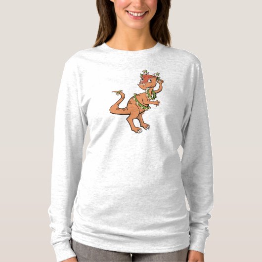 そり鐘の恐竜のTシャツ Tシャツ (正面)