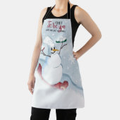 そり雪だるまシェフパーソナライズされた料理ベーキング エプロン (インサイチュ)