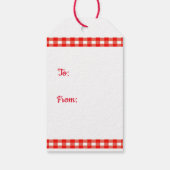 そり雪の世界のかわいい猫カスタムラベル ギフトタグ (裏面)