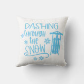 そり&雪片で雪をダッシュイン クッション (裏面)