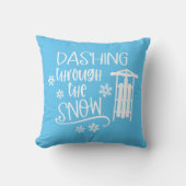 そり&雪片で雪をダッシュイン クッション (正面)