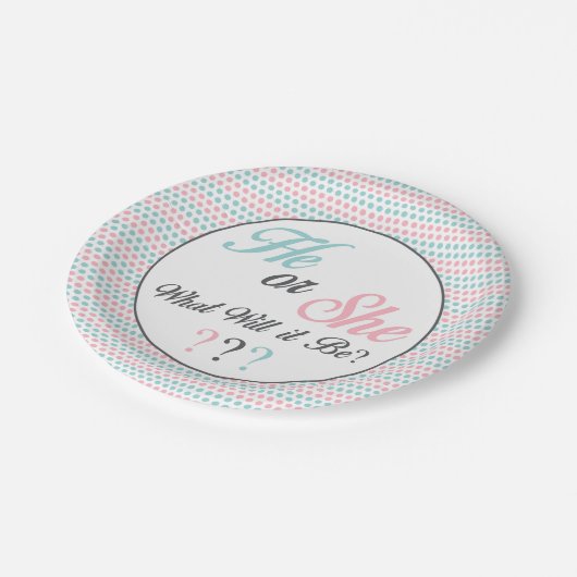 それある7"何が彼または彼女はパーティーをプレート明らかにします ペーパープレート (アングル)