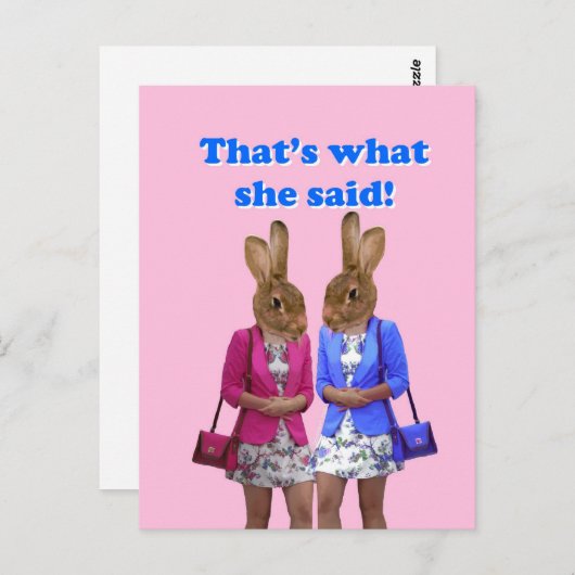 それおもしろいが彼女の言った文字 ポストカード (正面/裏面)