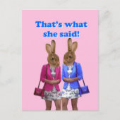 それおもしろいが彼女の言った文字 ポストカード (正面)